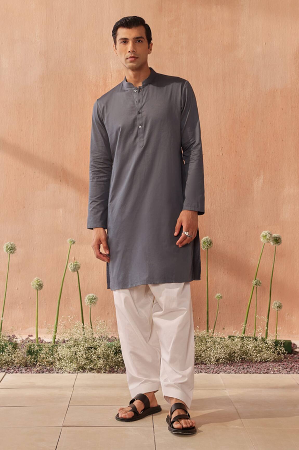 Seema Nanda Charcoal Grey Raunak Kurta Set