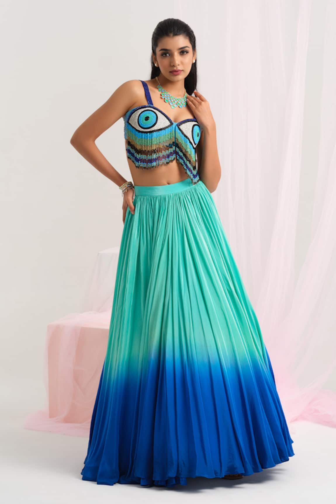 House Of Akshata Ocean Breeze Evil Eye Boho Set 