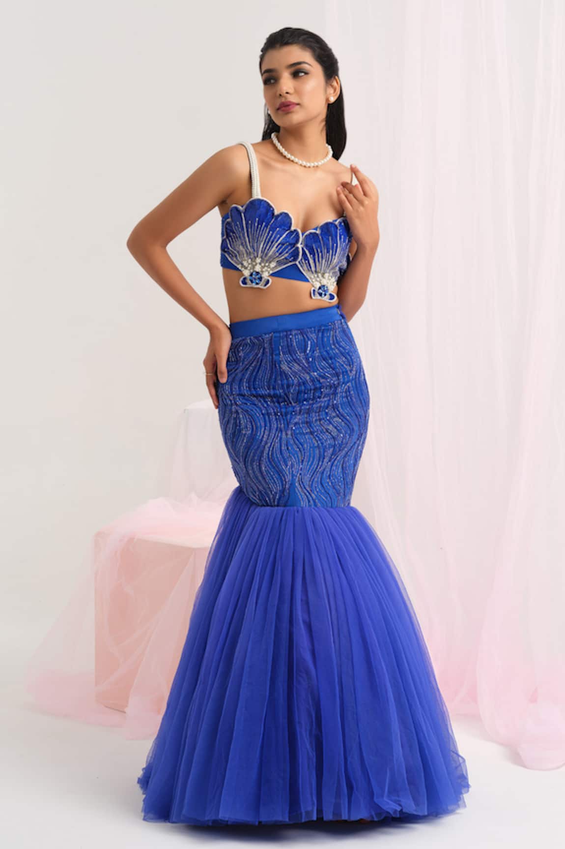 House Of Akshata Oceanic Elegance Ensemble Set 