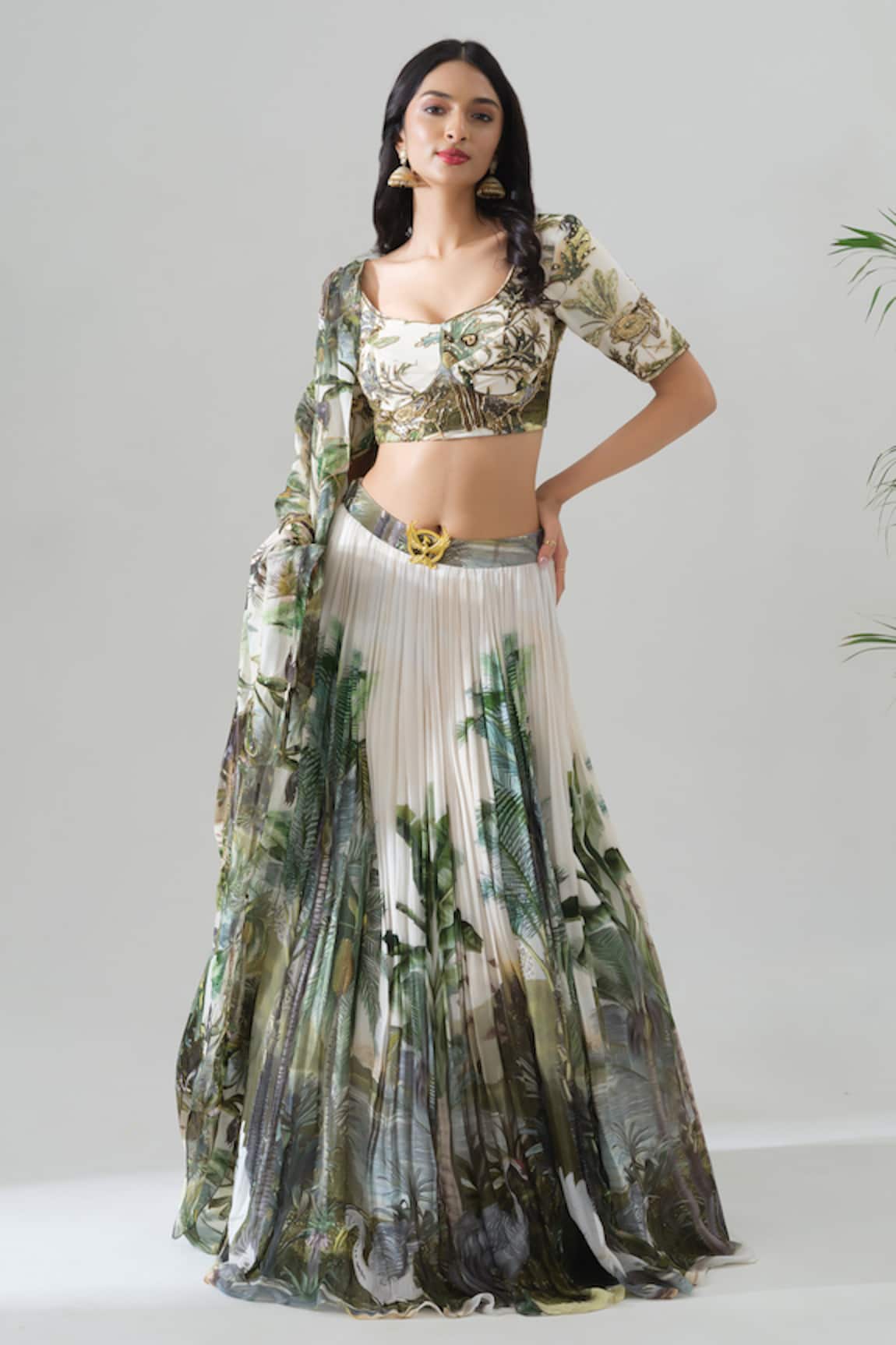 House Of Akshata Enchanted Forest Lehenga Set 