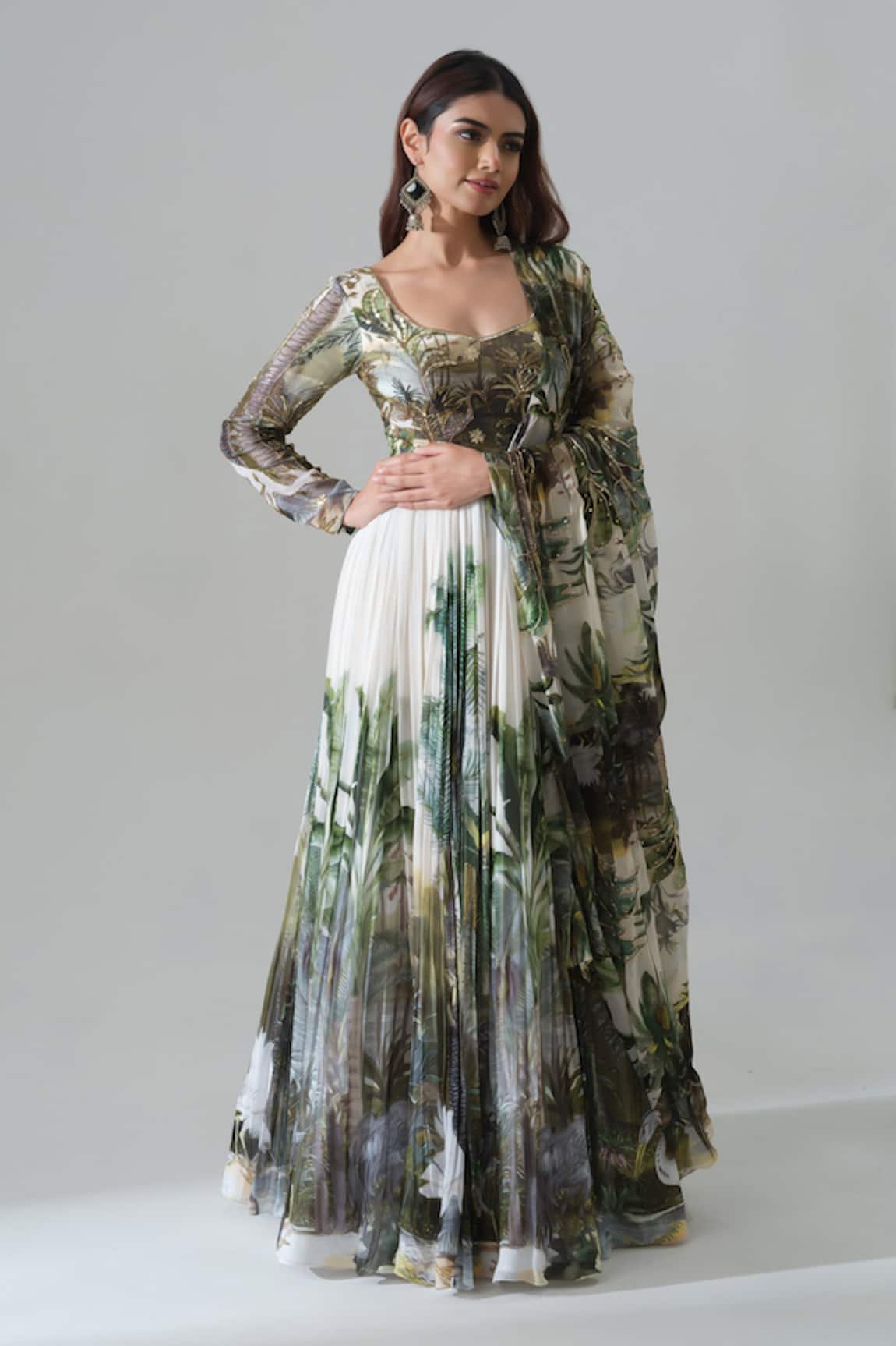 House Of Akshata Enchanted Forest Anarkali Set 