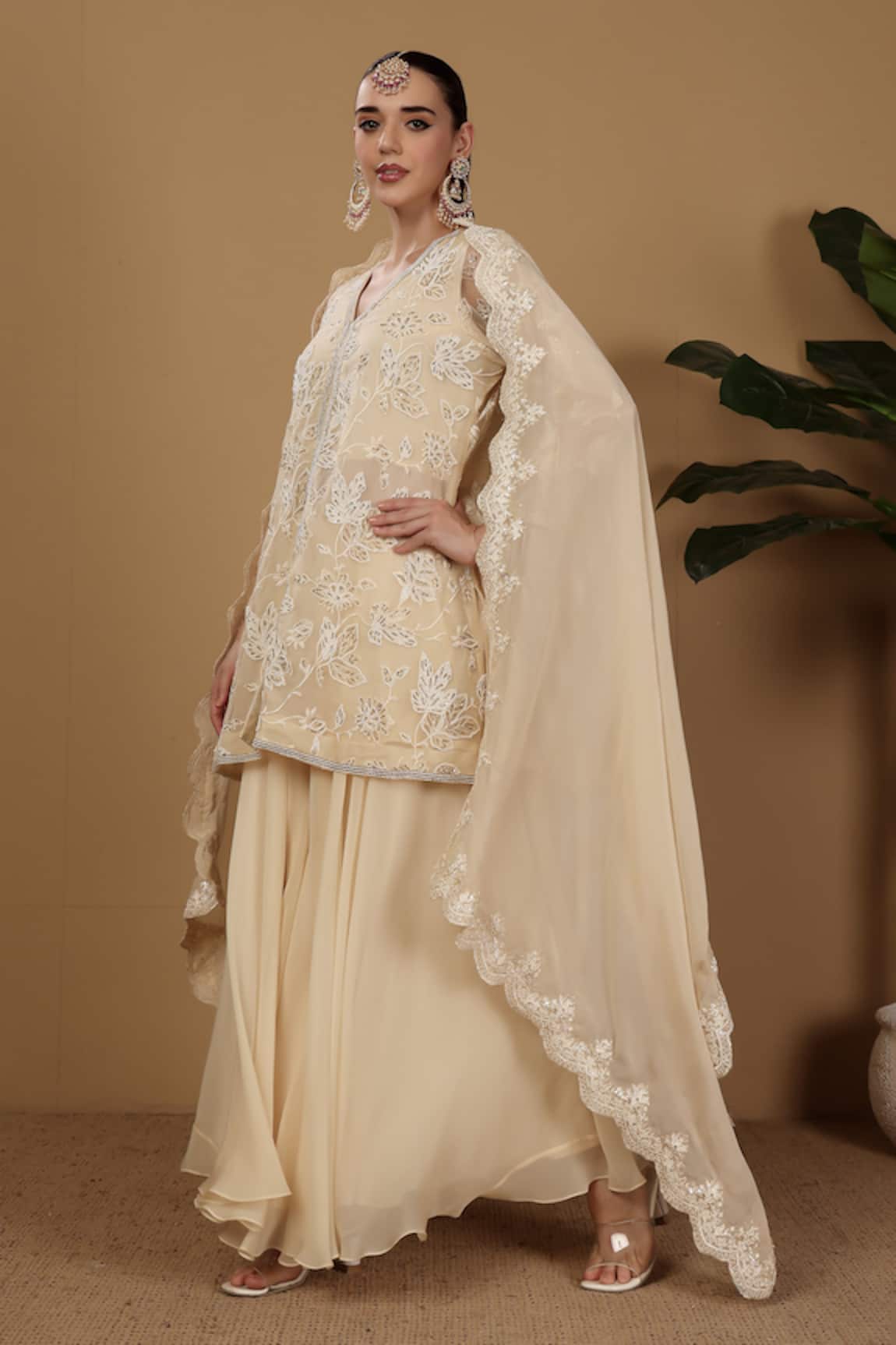 Sonali Methi Designer Off White Kurta Set 