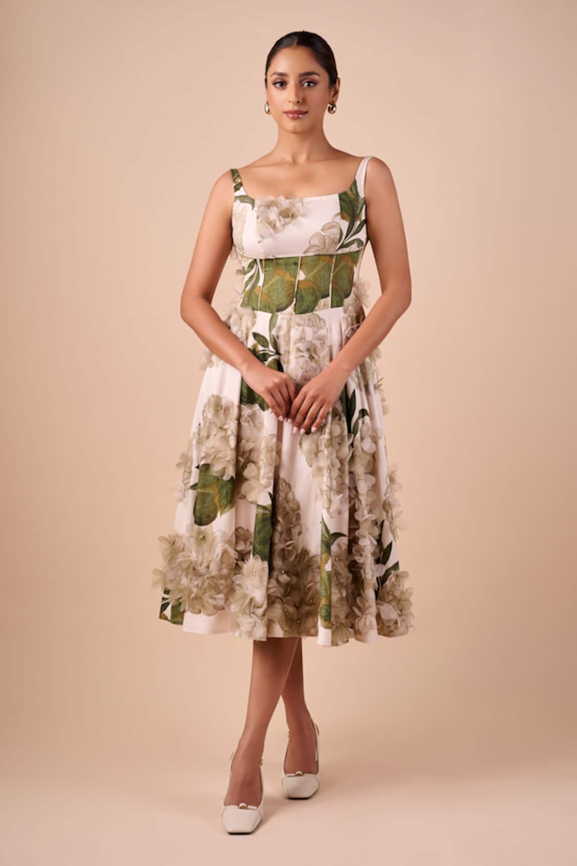 Shriya Som Hydrangea Midi Dress 