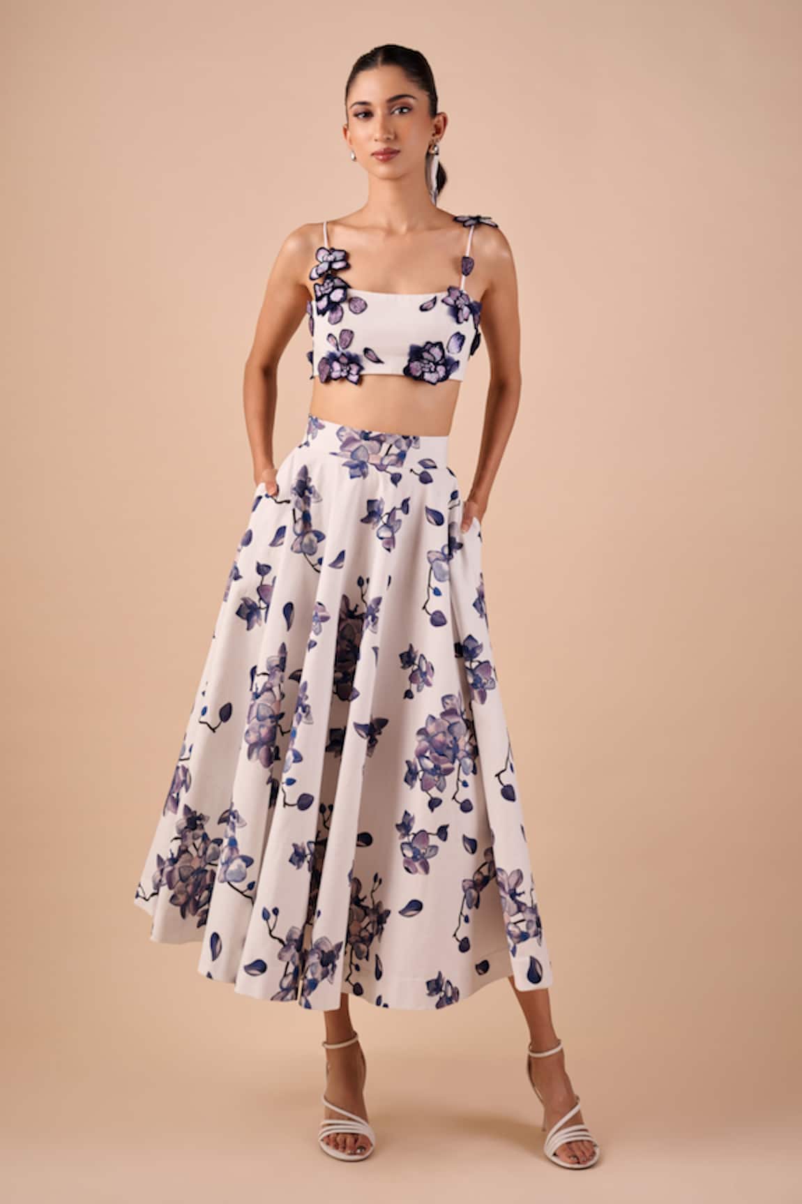 Shriya Som Orchid Bandeau Top 