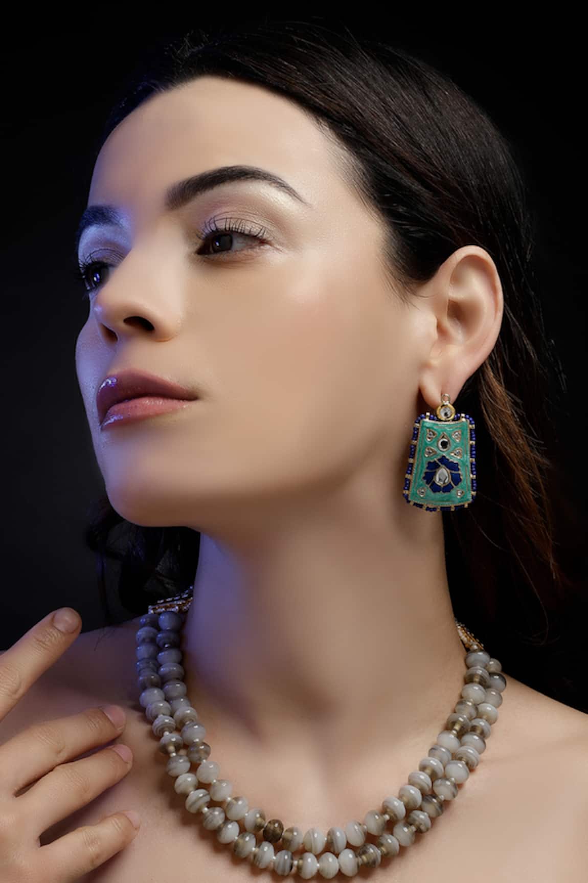 Dugran By Dugristyle Sitaron Ki Raakh Layered Necklace 