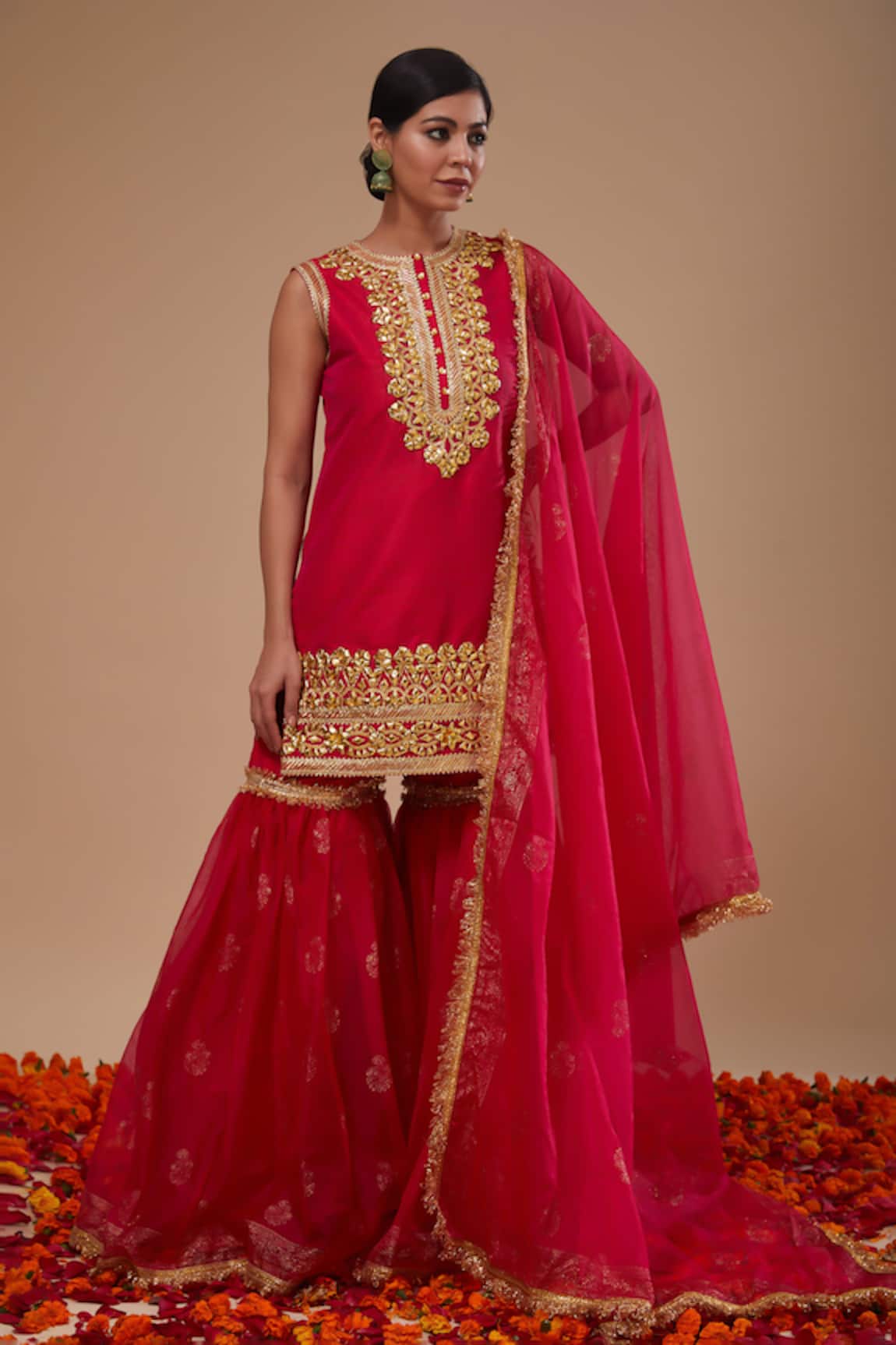 Preeti S Kapoor Fuchsia Kurta Set 
