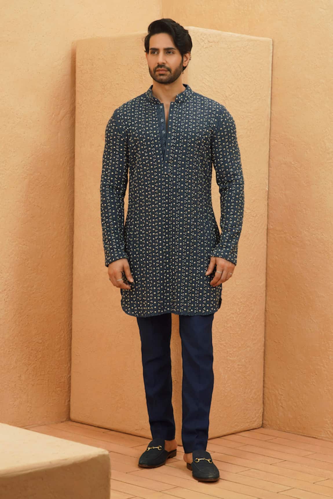 Sva By Sonam & Paras Modi Lucknowi Embellished Kurta Set 