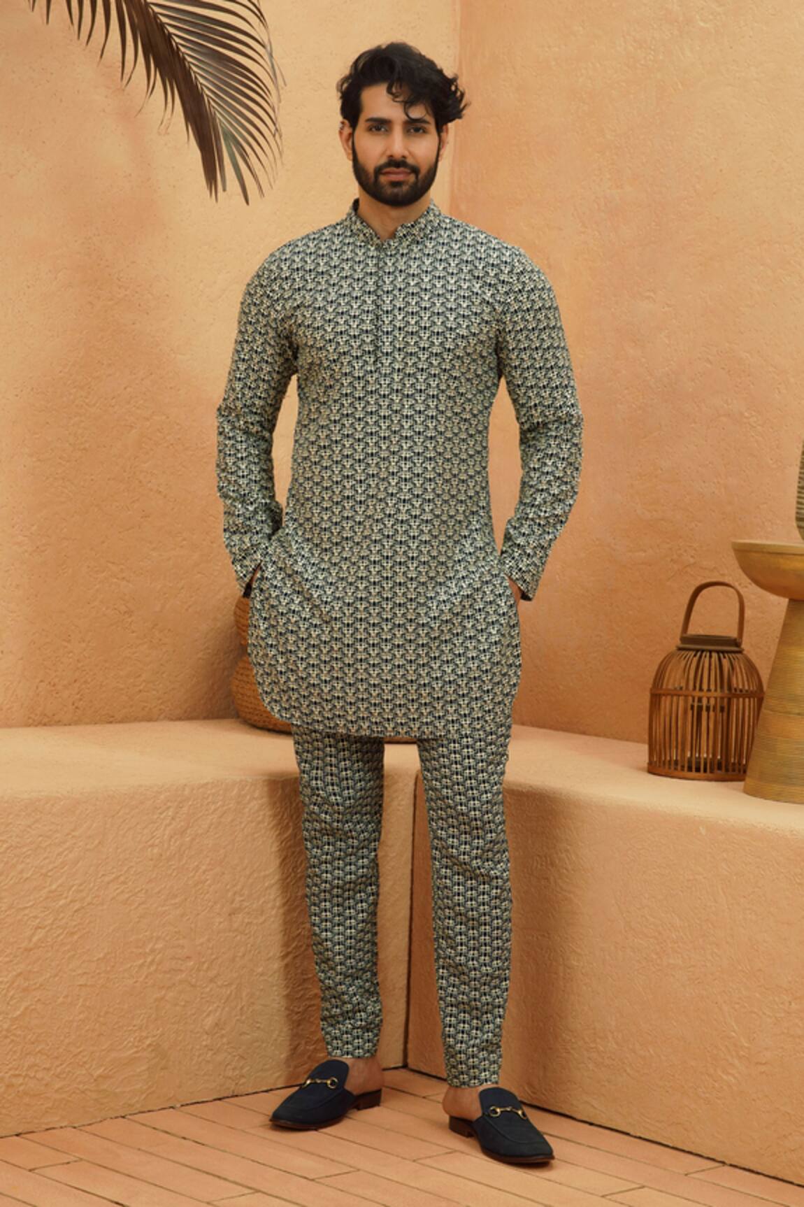 Sva By Sonam & Paras Modi Embellished & Printed Kurta Set 