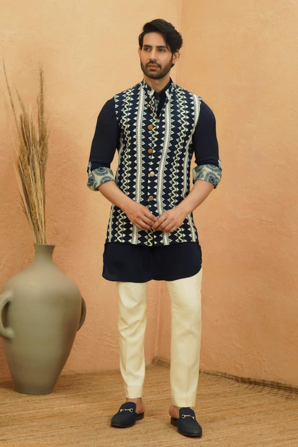 Sva By Sonam & Paras Modi Midnight Blue Kurta 