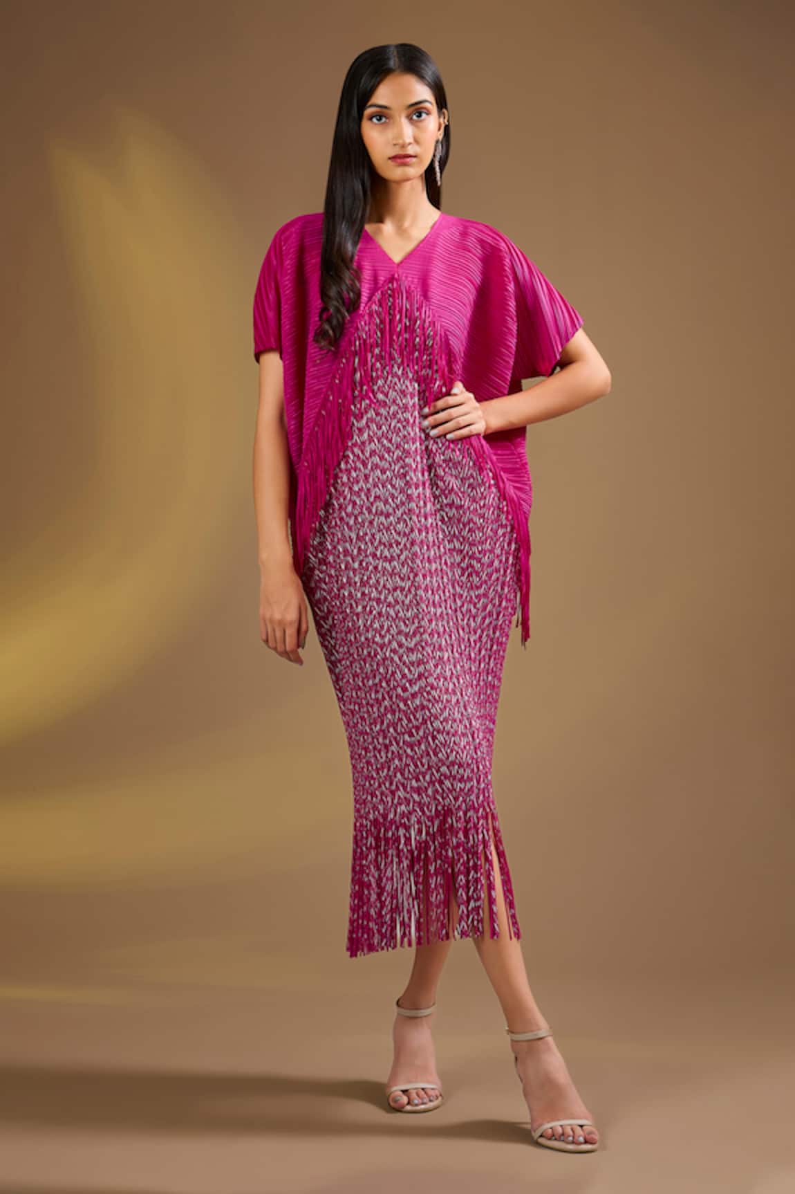 Ajiesh Oberoi Ruby Fringe Delight Dress 