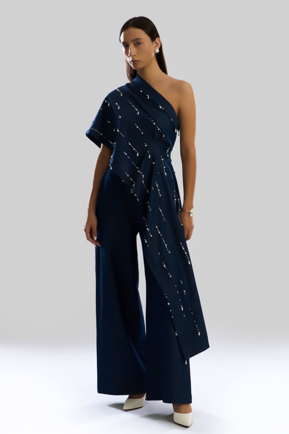 Aroka Navy Blue Core Denim Pant 