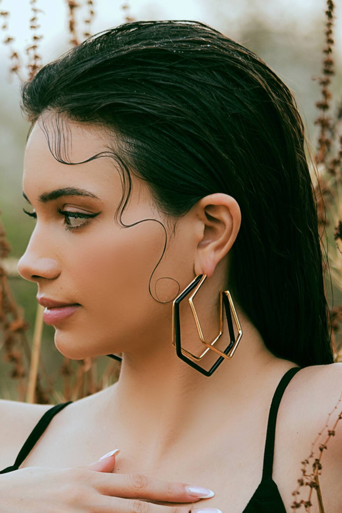 Varnika Arora XL Trio Gold Hoops 