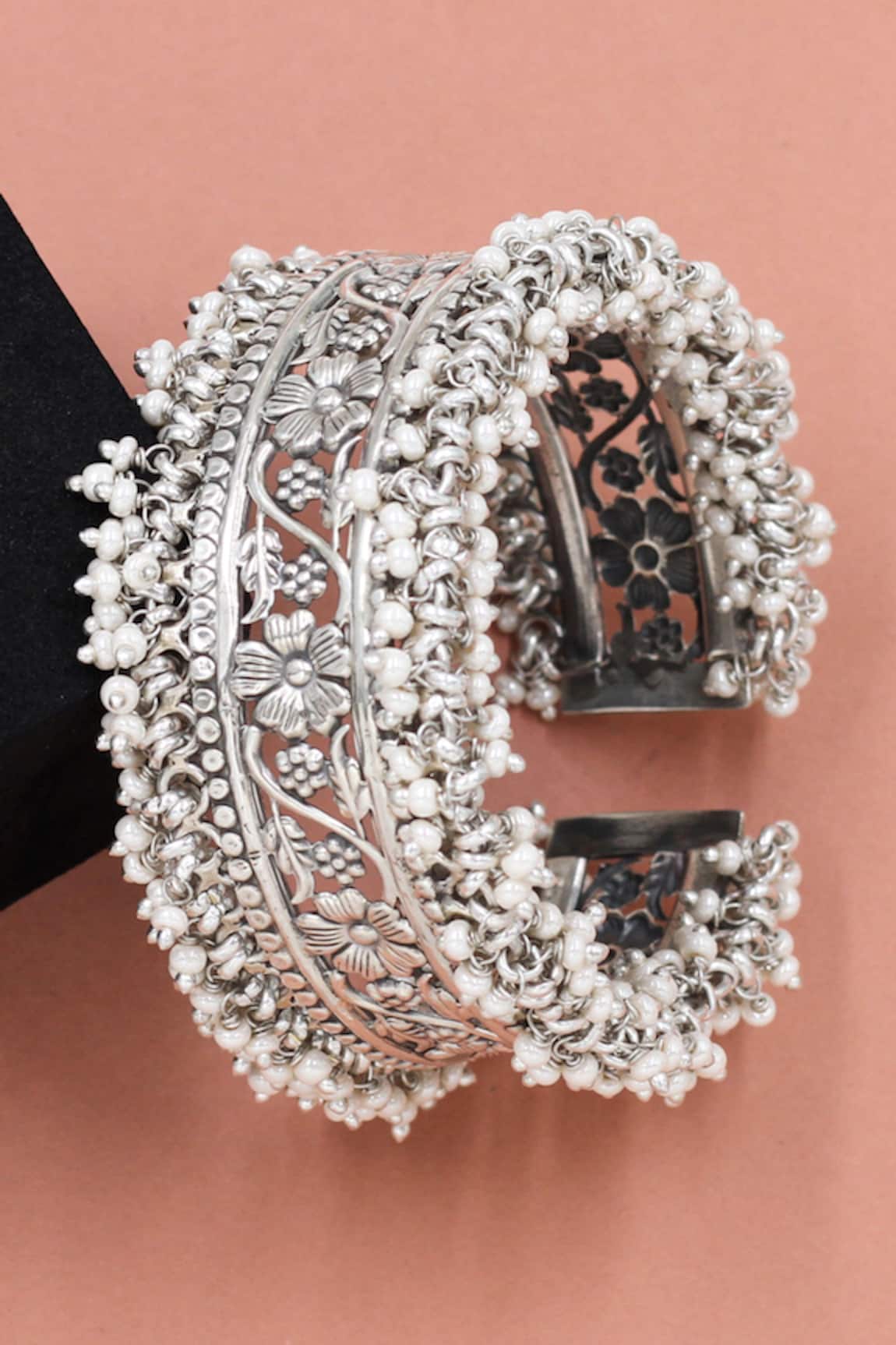 Sangeeta Boochra Designer Silver Handcrafted Bangle 