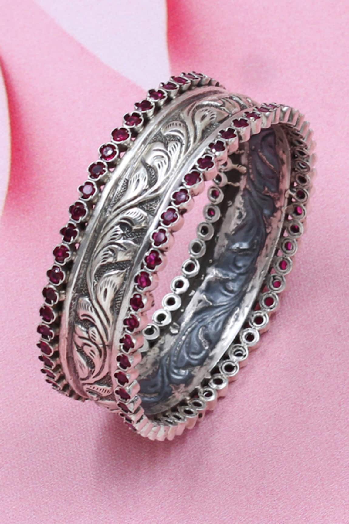 Sangeeta Boochra Kundan Silver Designer Bangle