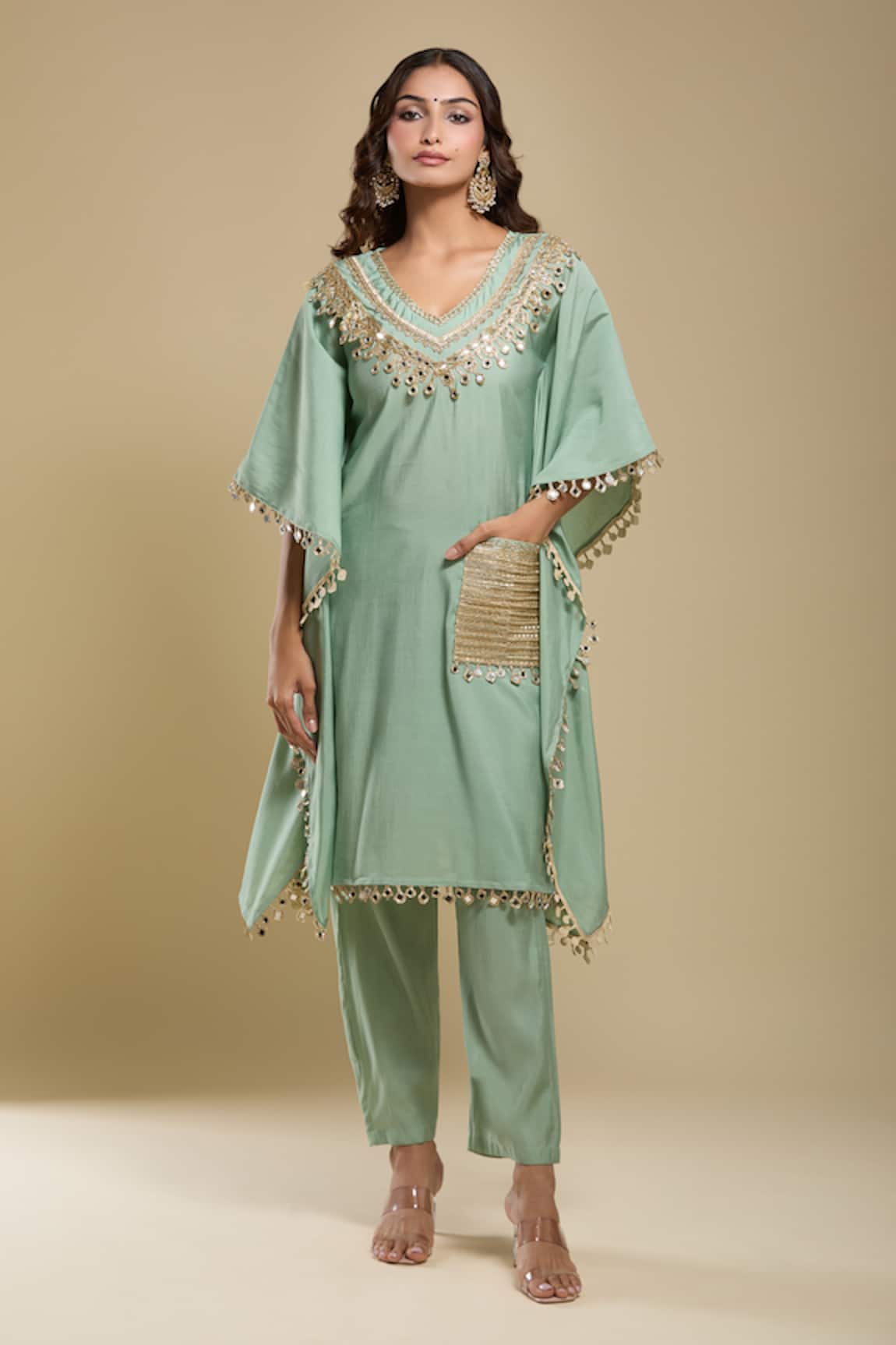 Samyukta Singhania Embroidered Kaftan & Pant Set