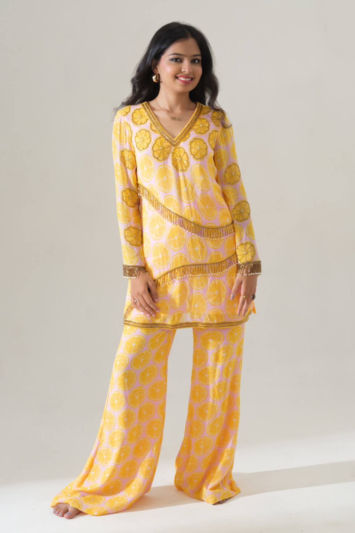 House Of Akshata Citrus Bliss Co-ord Set 