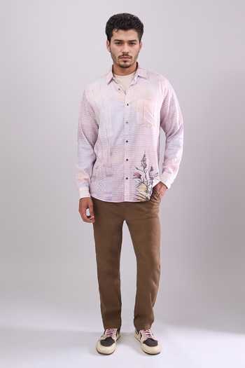Aryavir Malhotra Digital Print Slim Fit Shirt 
