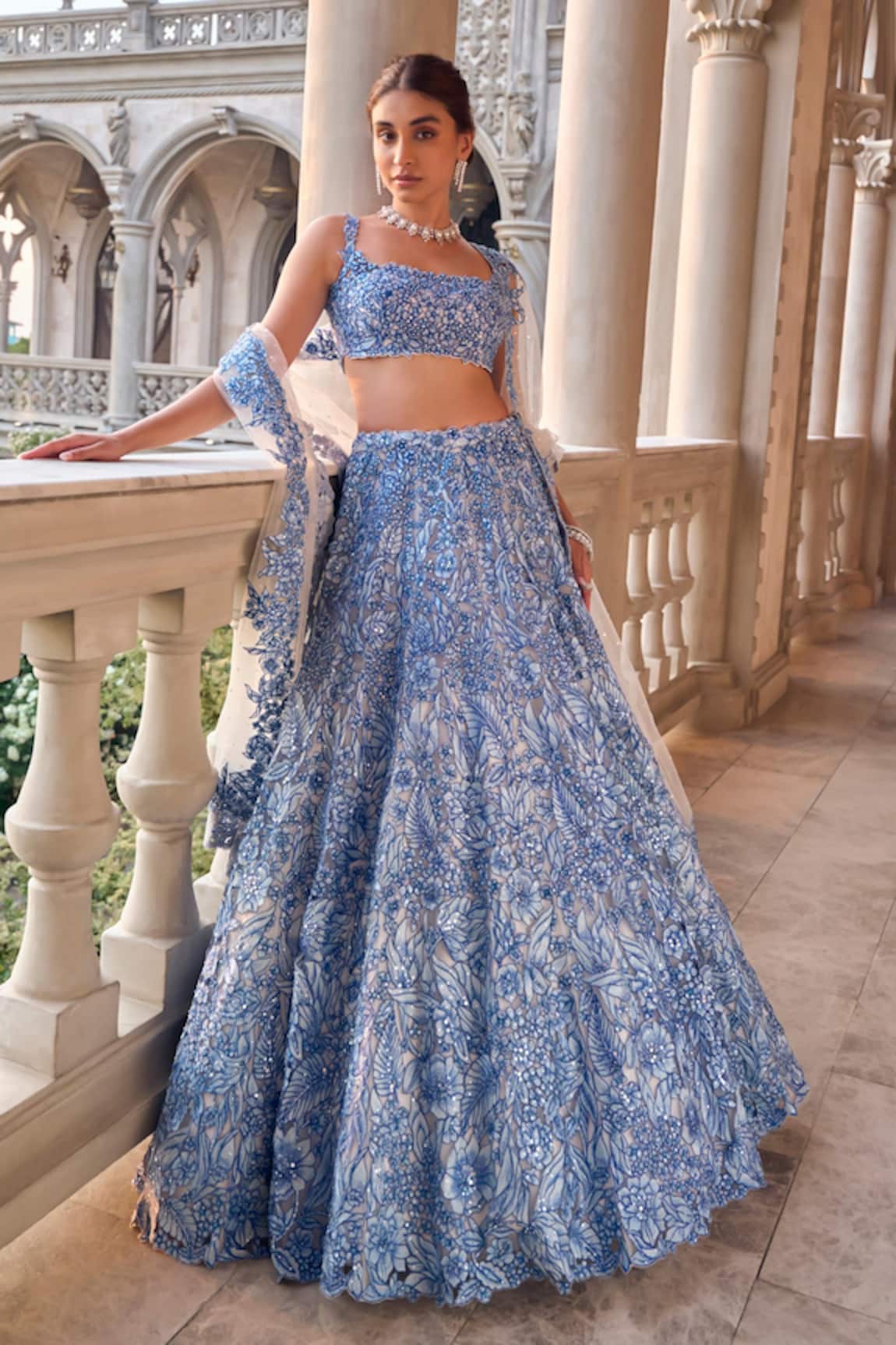 Seema Gujral Cut Work Lehenga Set 