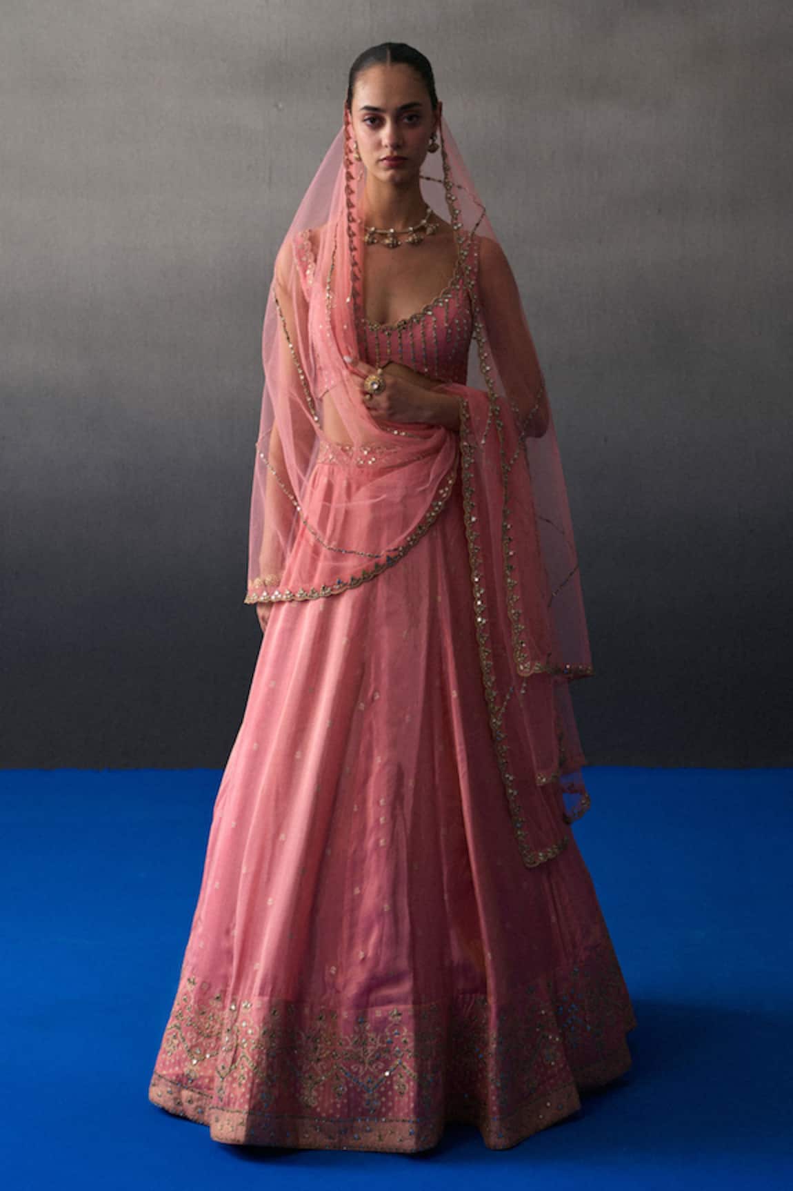 Angad Singh Gajri Banarasi Festive Lehenga Set 