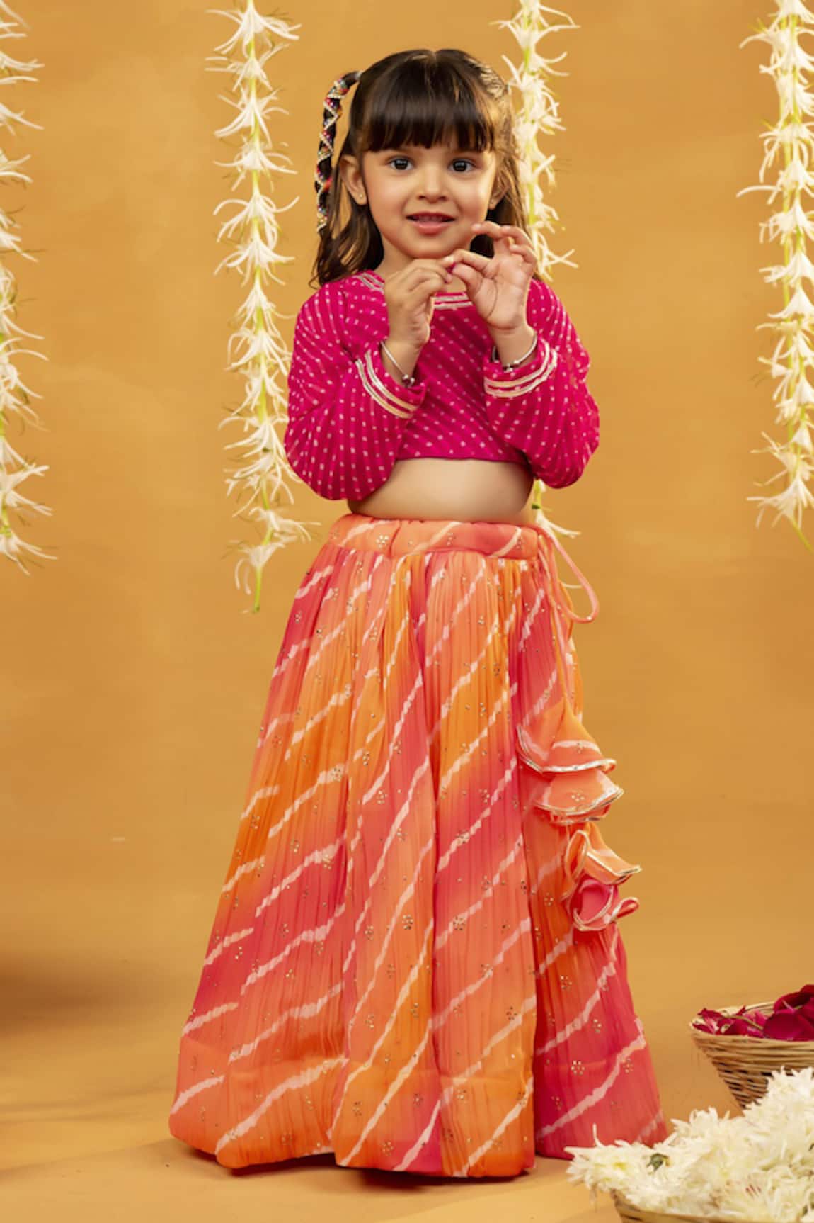 JILMIL DREAMWEAR Leheriya Print Lehenga Set 