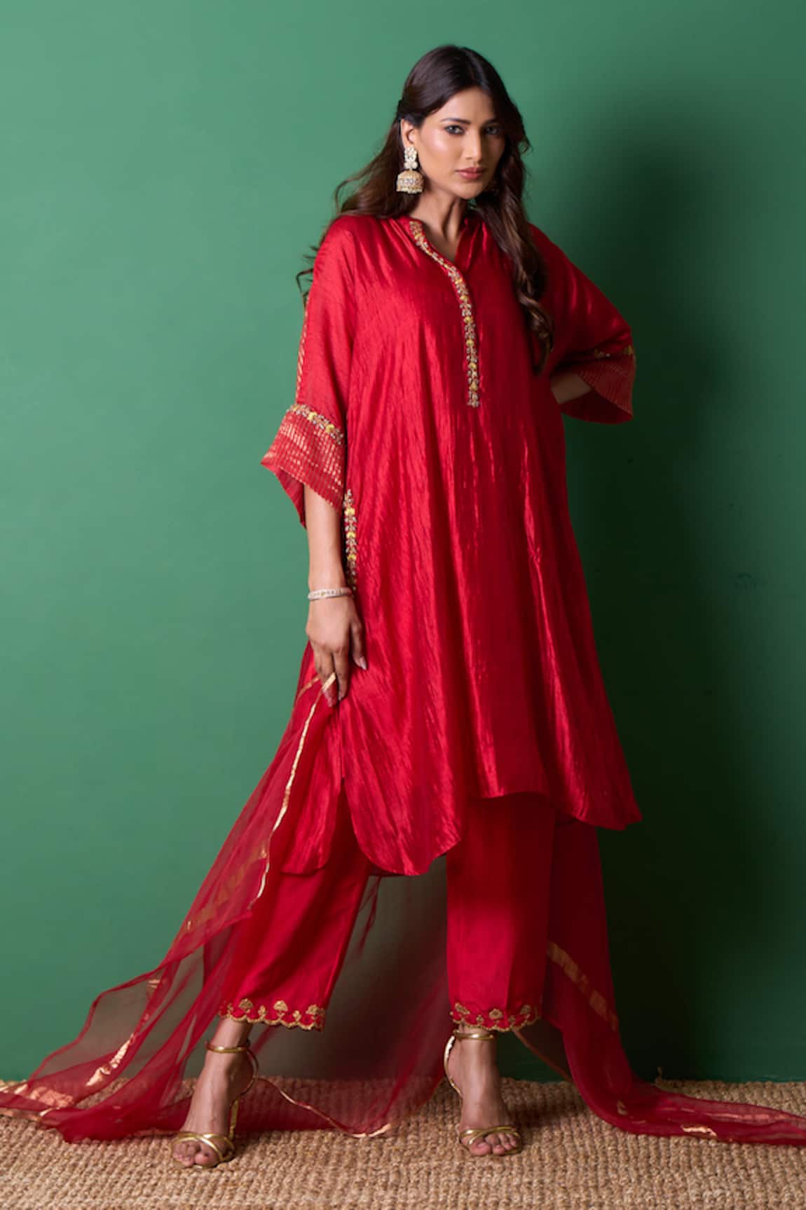 Priti Prashant Radiance Red Kurta Set with Dupatta