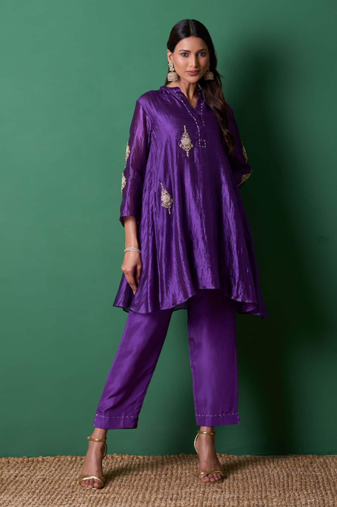 Priti Prashant Paradise Purple Kurta Set