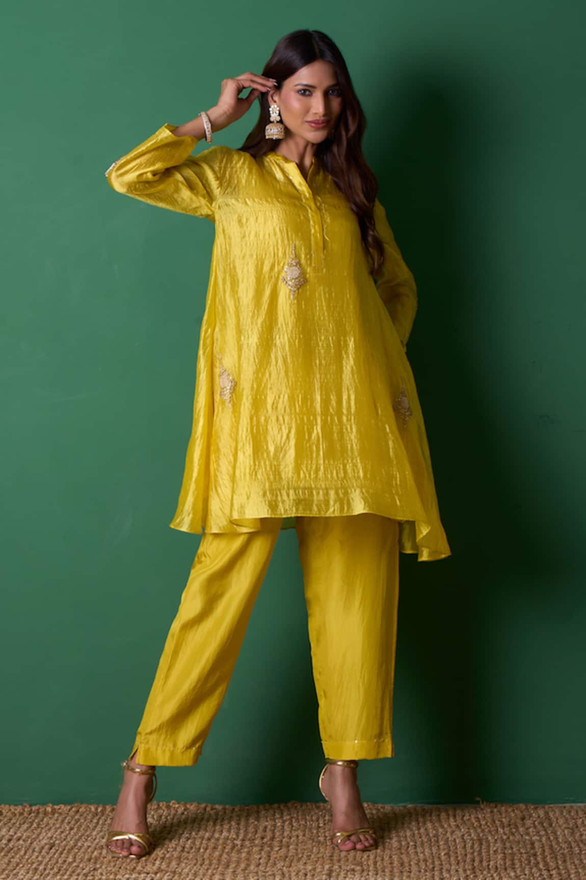 Priti Prashant Paradise Yellow Kurta Set