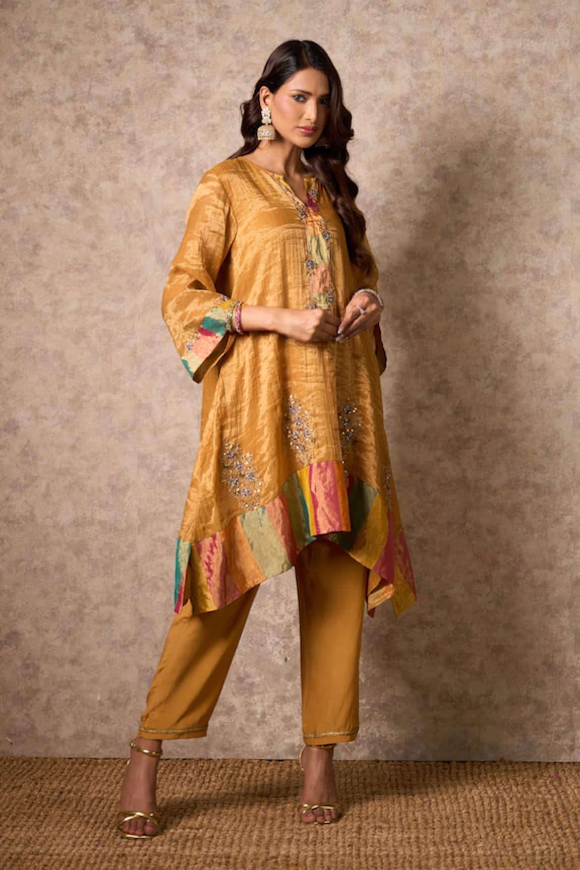 Priti Prashant Zing Ochre Kurta Set
