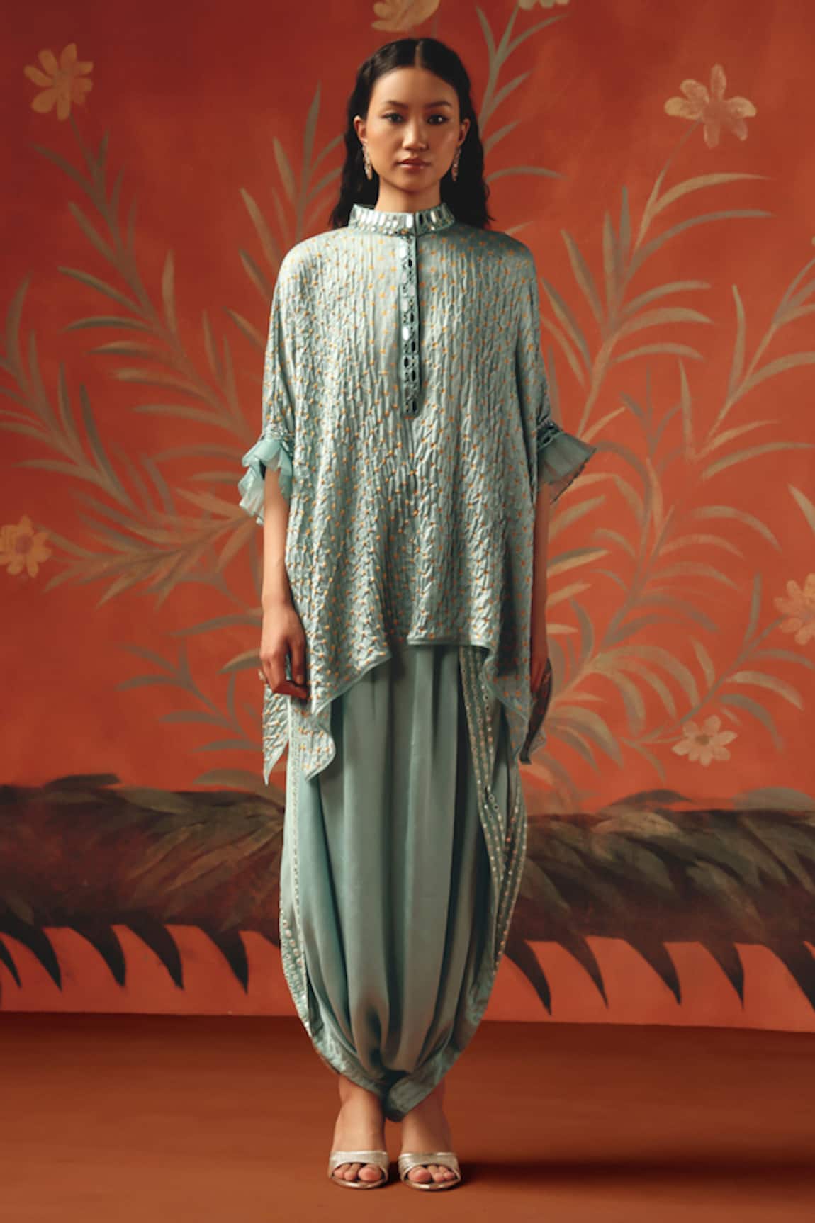 Twenty Nine Sea Foam Satin Dhoti Pant  