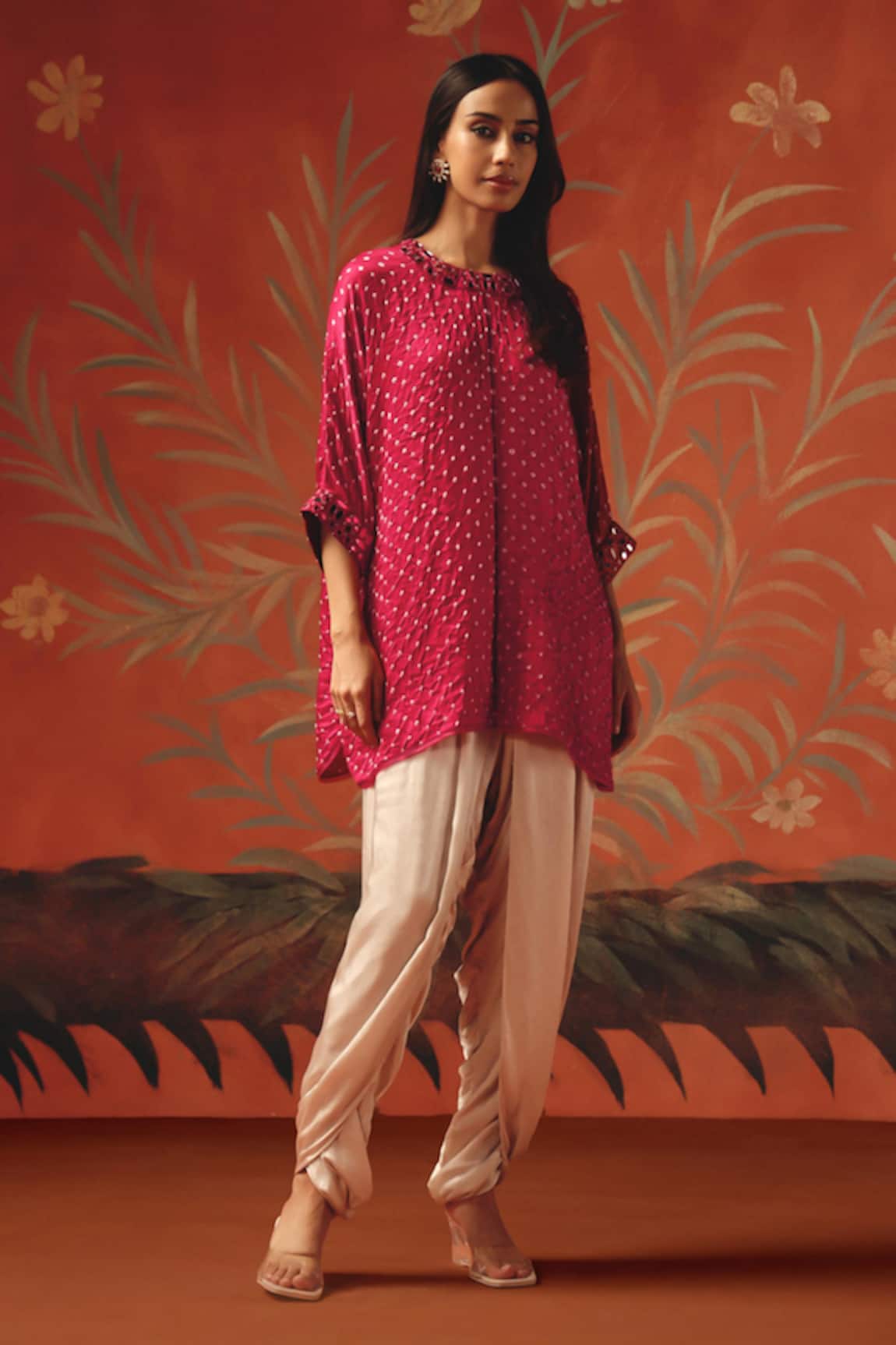 Twenty Nine Peach Satin Dhoti Pant 