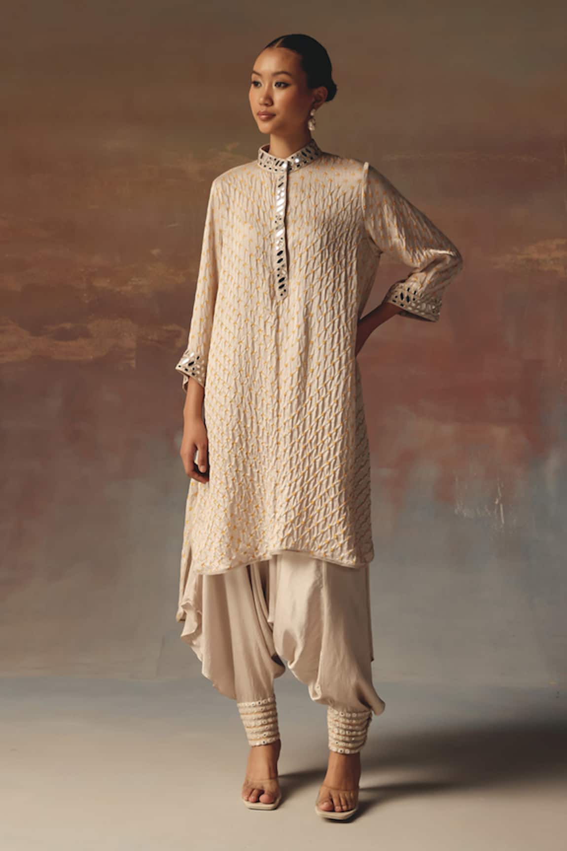 Twenty Nine Moon Dust Satin Dhoti Pant 