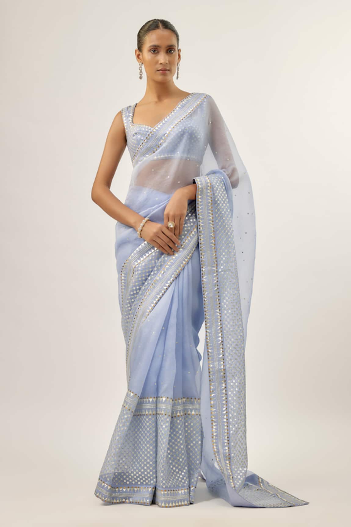 Priyal Prakash JAAL BORDER SAREE SET Jaal Border Saree Set 