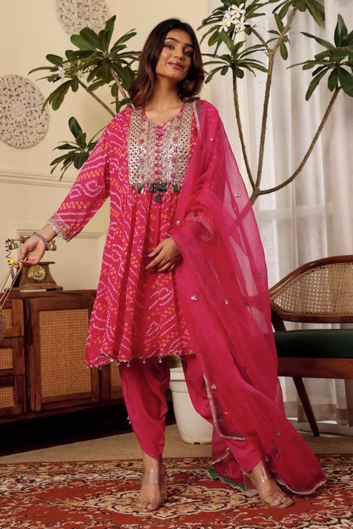 Sonali Methi Rani Pink Designer Kurta Set 