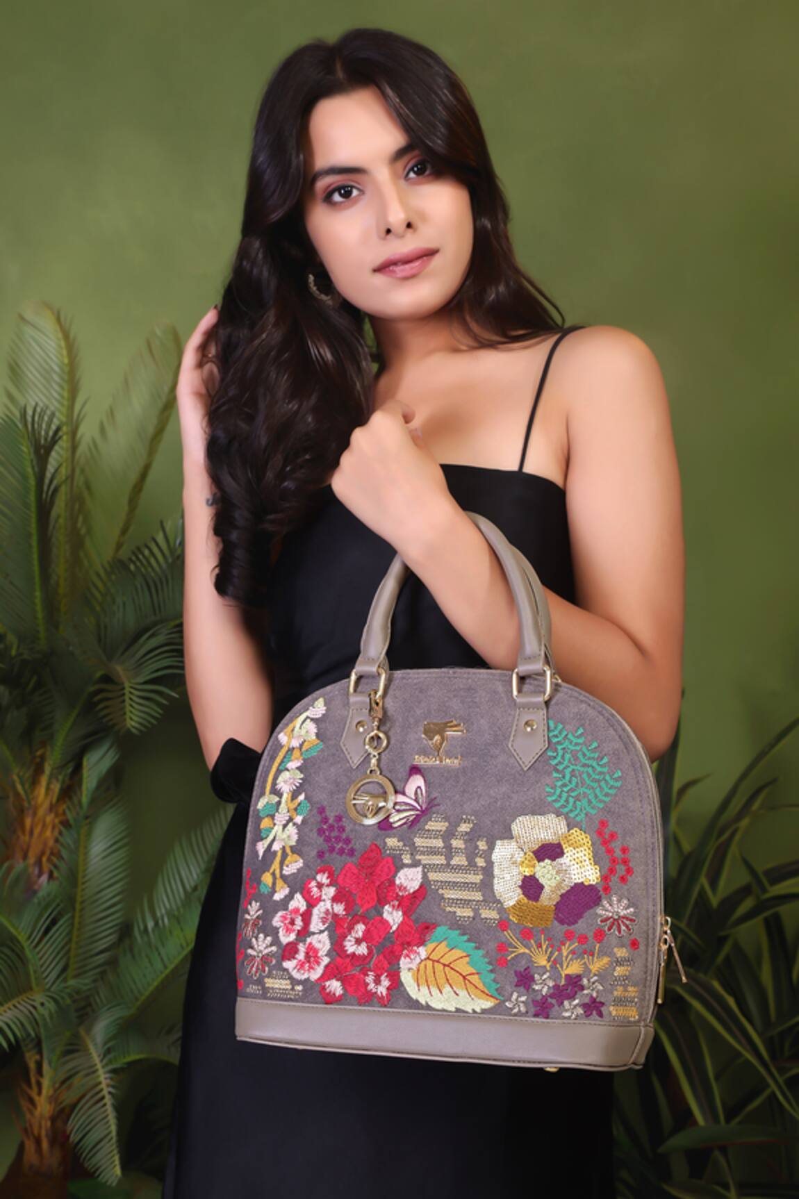 PickAleaf Garden Grey Hand Bag 