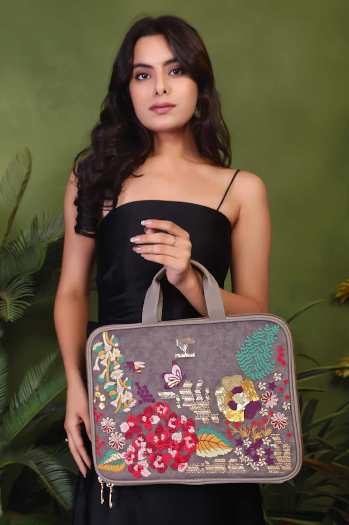 PickAleaf Garden Grey Laptop Bag 