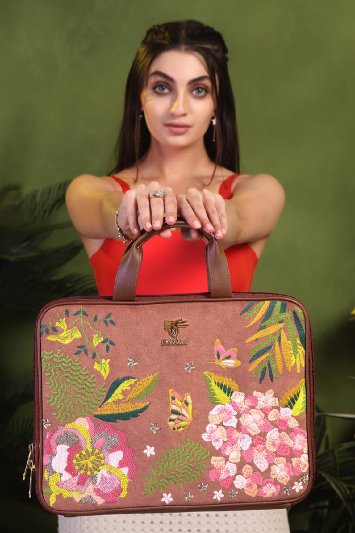 PickAleaf Blossom Wood Designer Laptop Bag 
