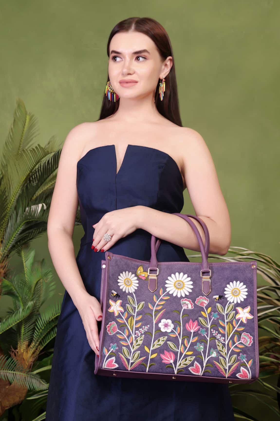 PickAleaf Daisy Dream Embroidered Shoulder Bag 