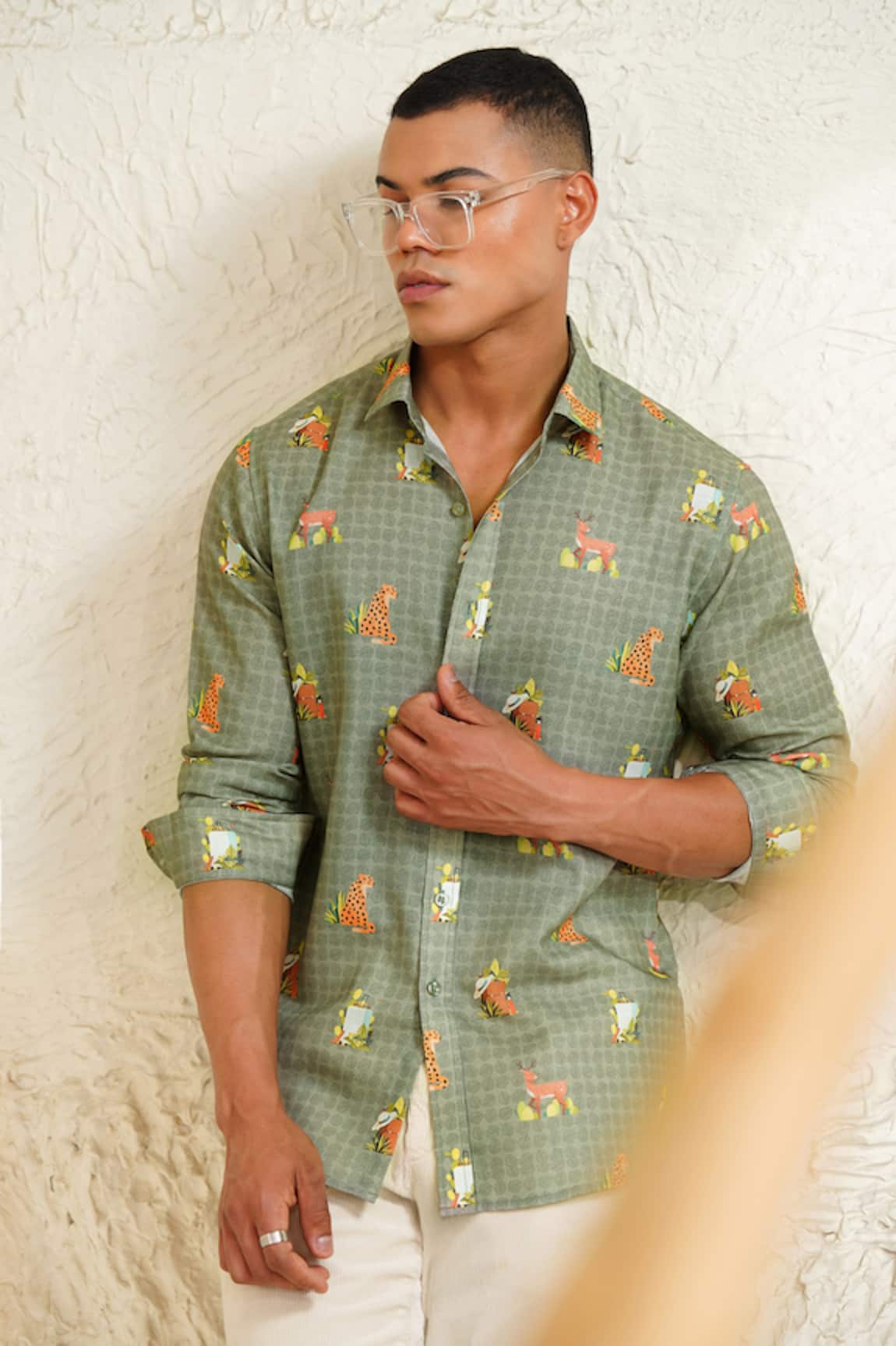Eleven Brothers Safari Trunk Printed Linen Shirt  