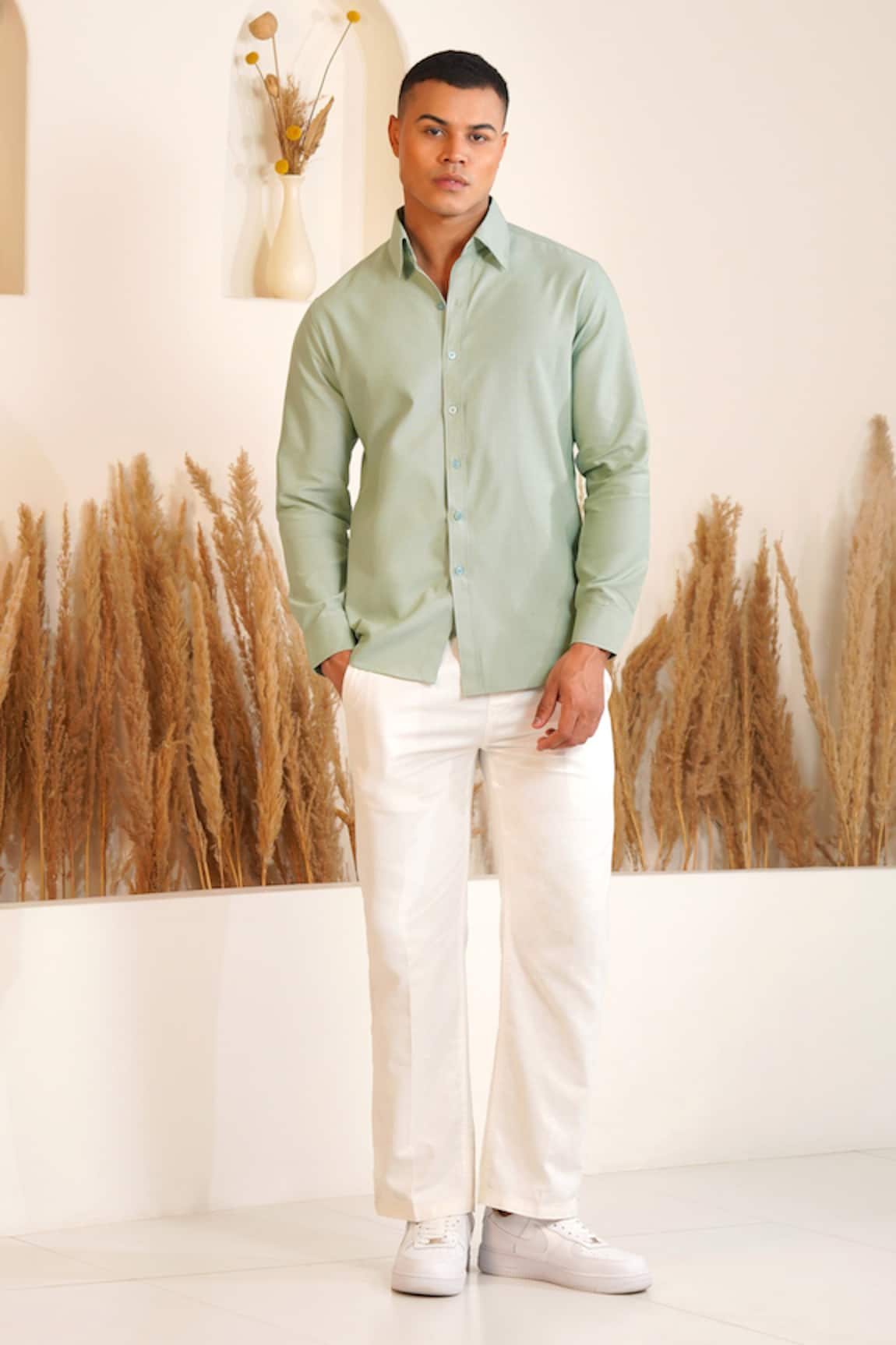 Eleven Brothers Monday Mint Oxford Cotton Shirt  