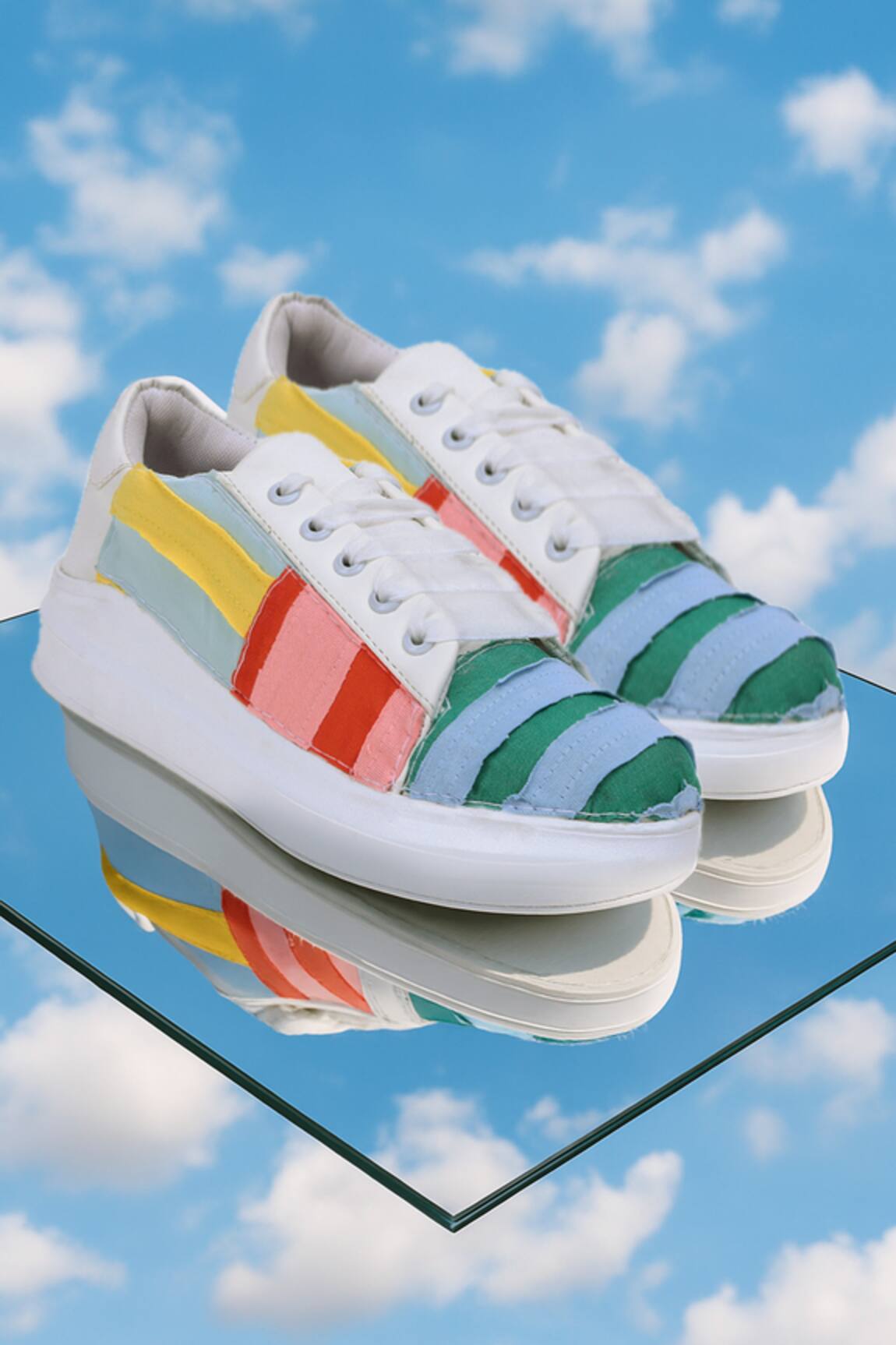 The Saree Sneakers Colorful Patchwork Sneakers
