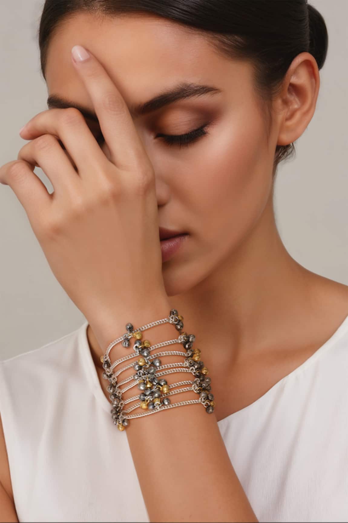 Tad Accessories Two Tone Finish Bracelet