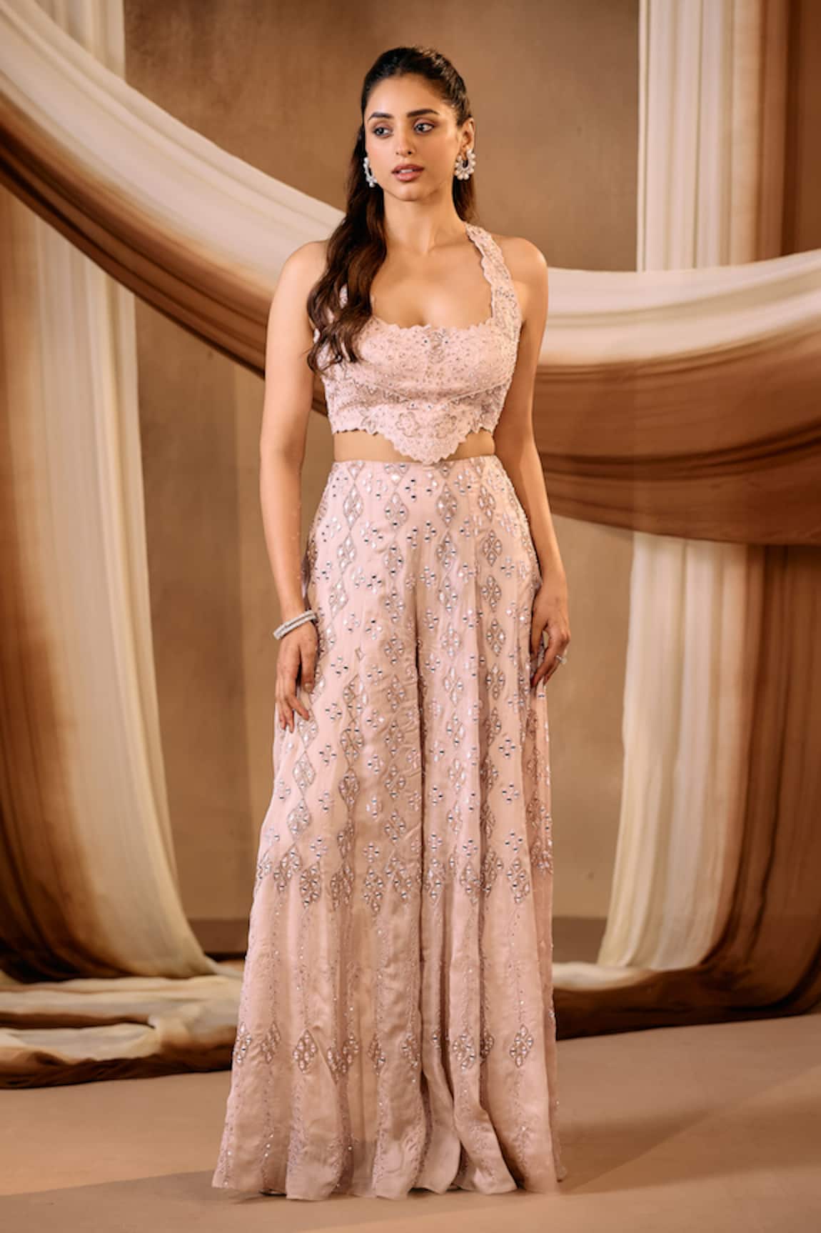 Niamh By Kriti Embroidered Blouse & Sharara Set 