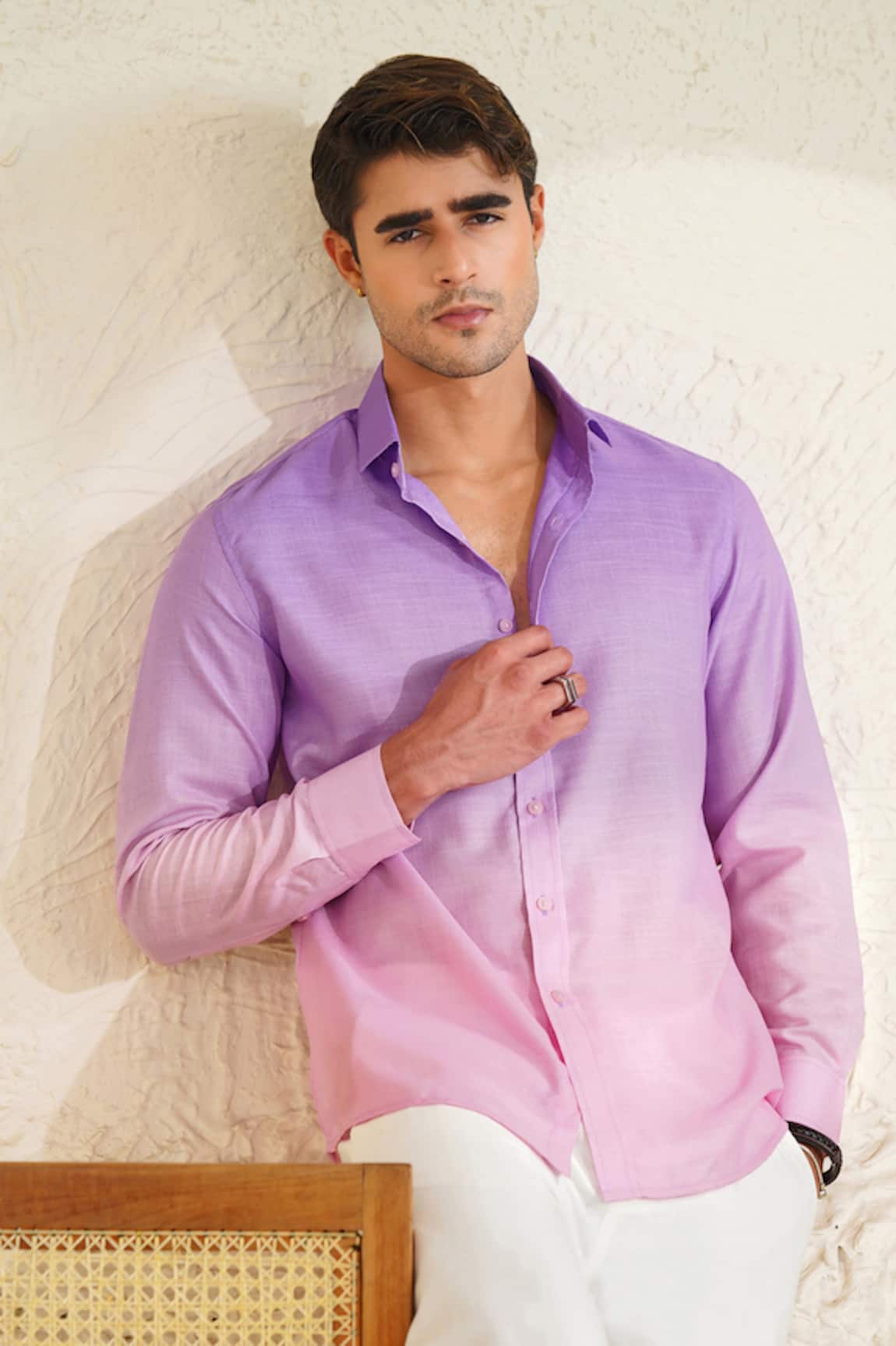 Eleven Brothers Lilac Dusk Linen Shirt  