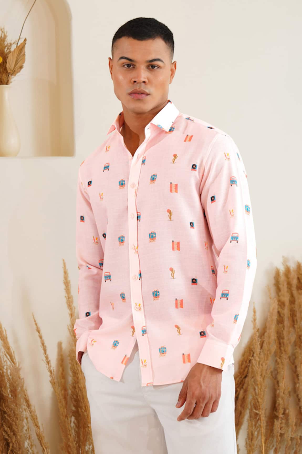Eleven Brothers Desert Drive Printed Linen Shirt  