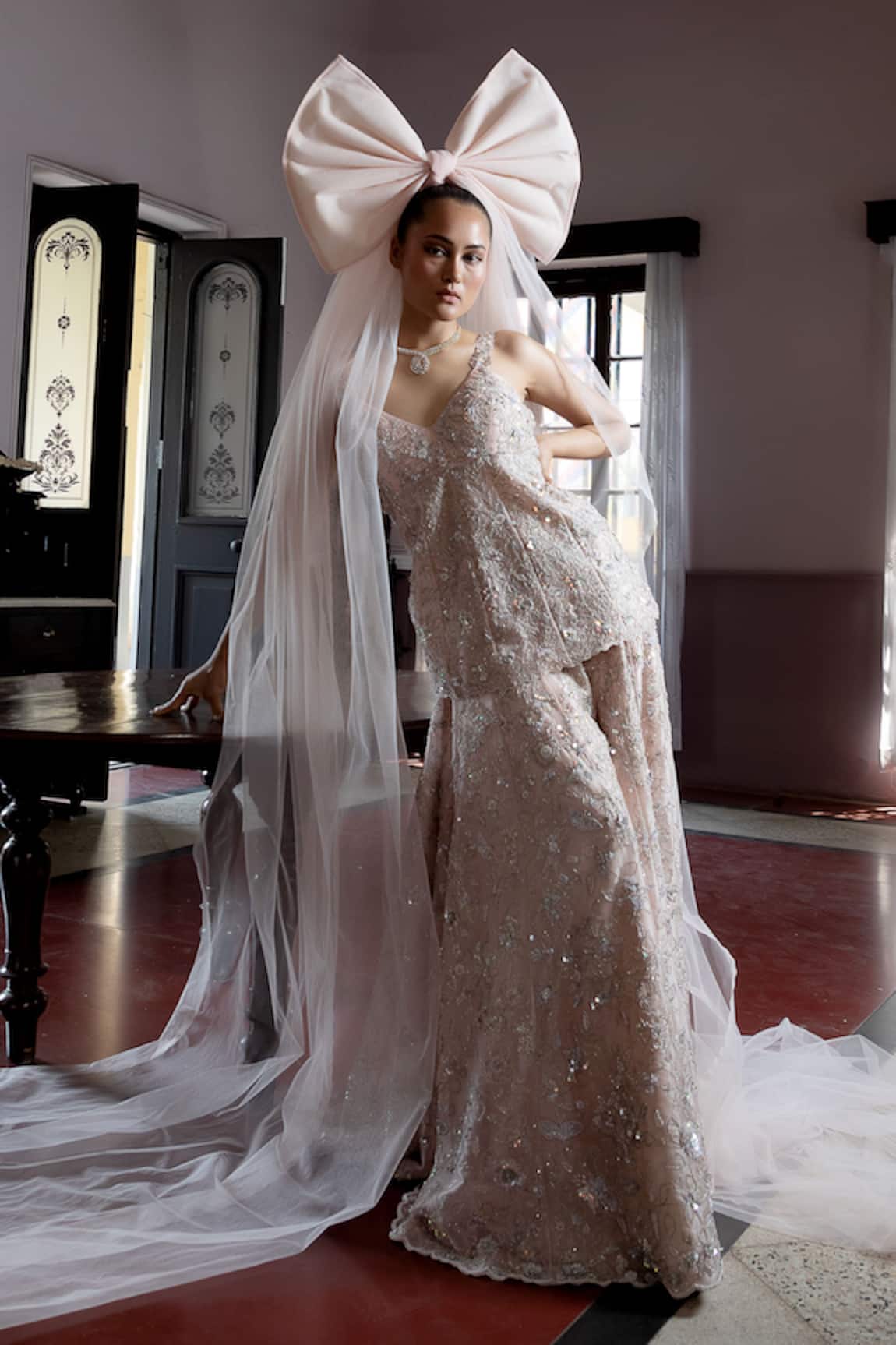 Aangan By Parul Luminous Bloom Sharara Set 