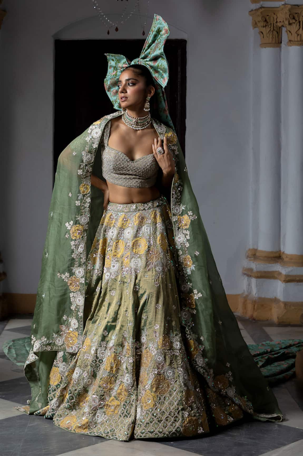 Aangan By Parul Verdant Muse Lehenga Set 