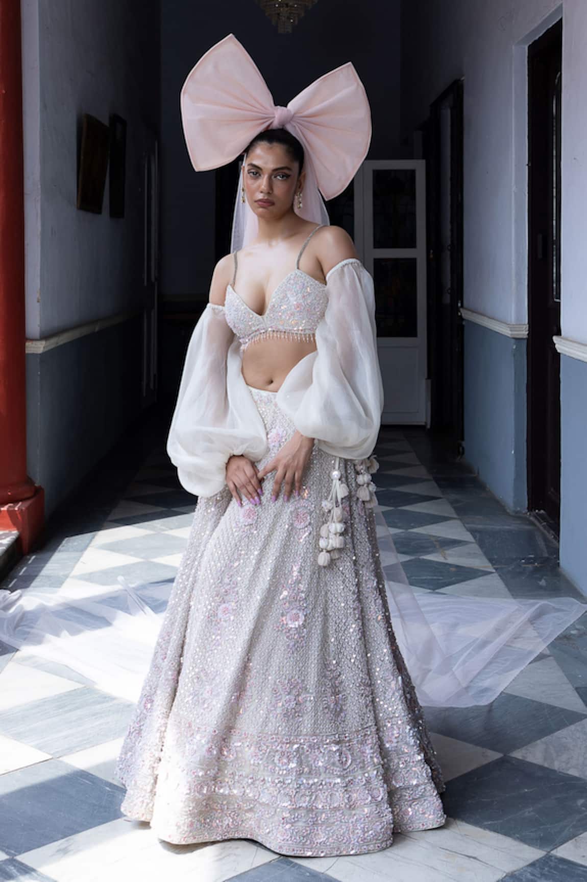 Aangan By Parul Rose Enchantment Lehenga Set 