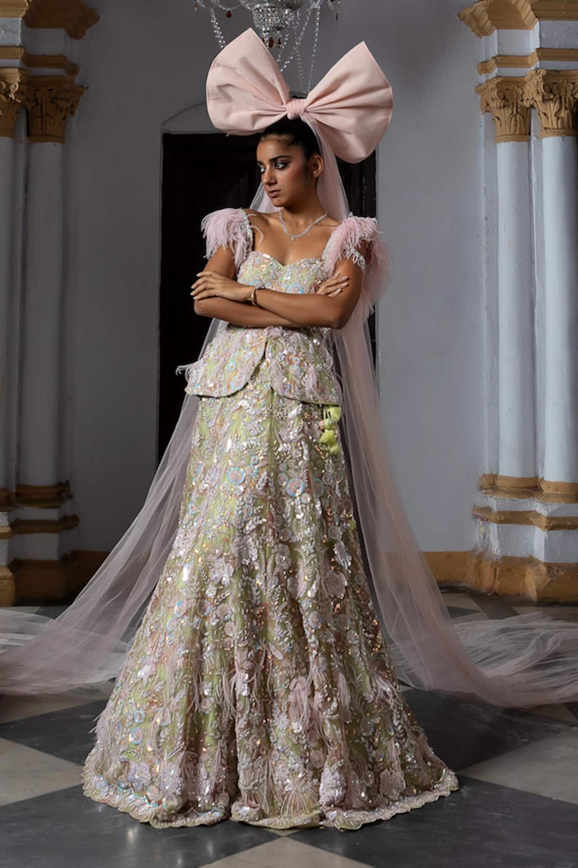 Aangan By Parul Classical Amethyst Charm Gown 