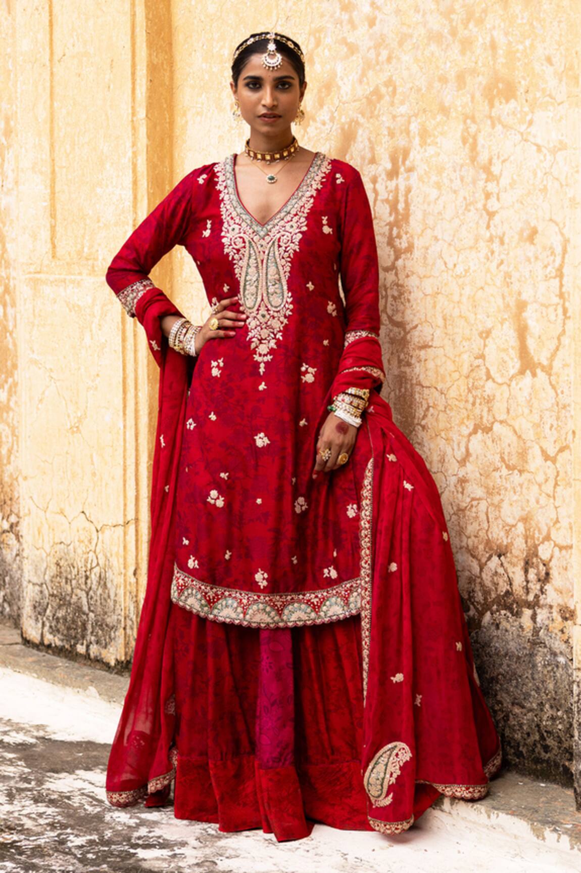 Aangan By Parul Kashmir Inspired Sharara Set 