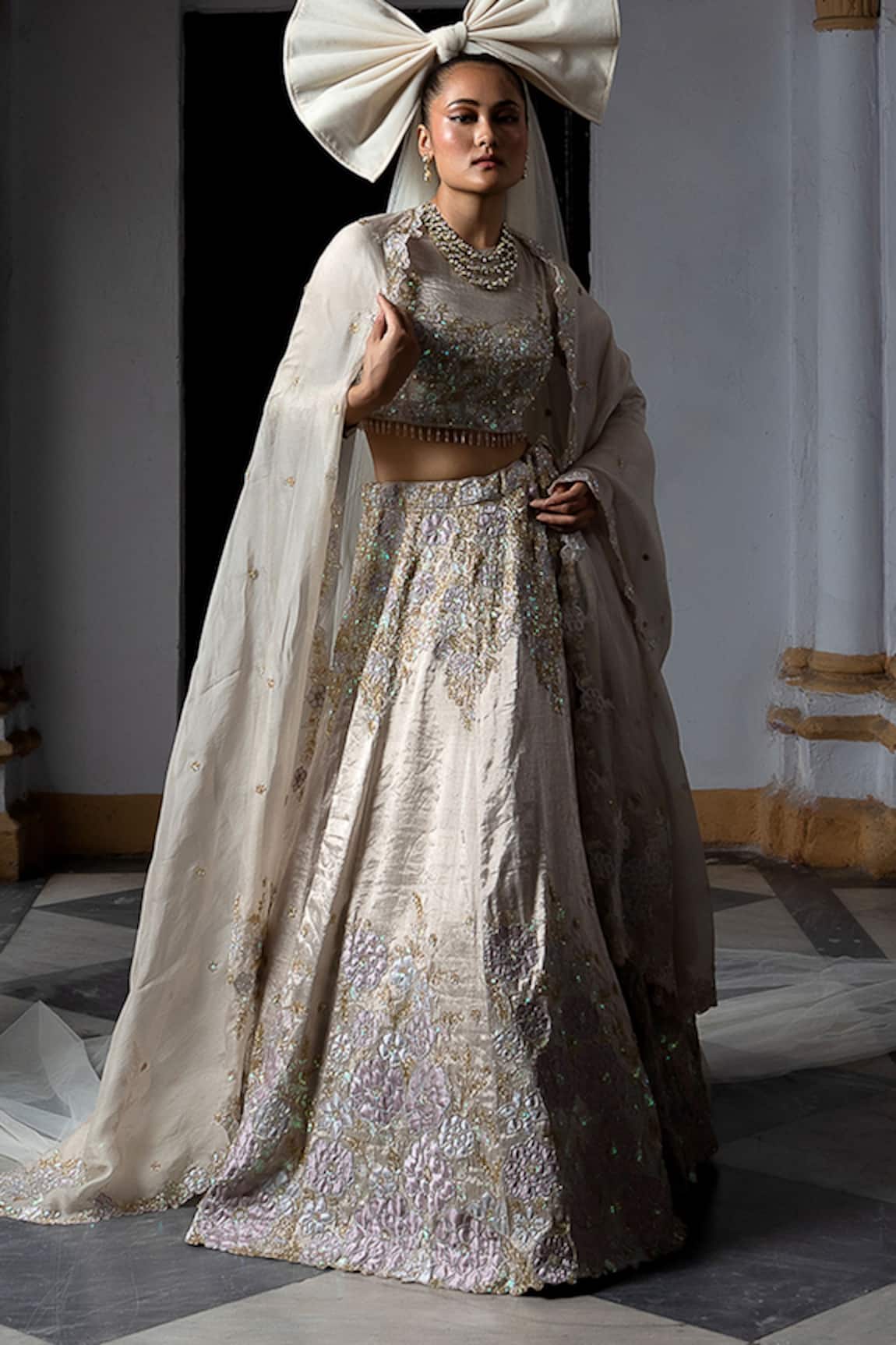 Aangan By Parul Moonlit Sonata Lehenga Set 